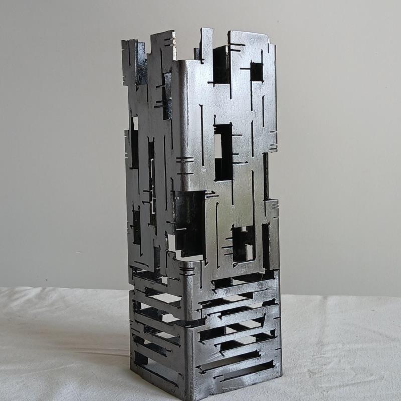 Sculpture Building 22 by Poumès Jérôme | Sculpture Figurative Urban Acrylic