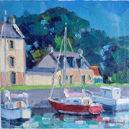 Peinture Le quai des Forbans, au Bono par Aliamus Béatrice  | Tableau Figuratif Huile Marine, Paysages