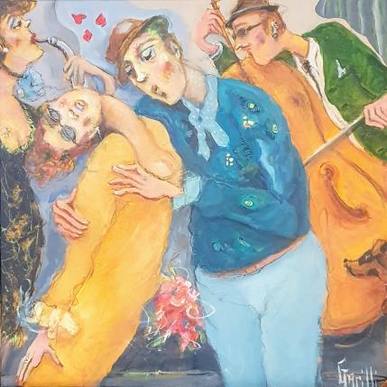 Gemälde Yesterday, our loves von Garilli Nicole | Gemälde Figurativ Acryl, Zeichenkohle Alltagsszenen