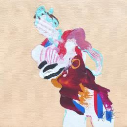 Painting Guess what I have in my hand by Cressanne | Painting Figurative Acrylic, Ink Nude