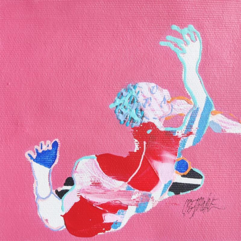 Peinture Indian swimming par Cressanne | Tableau Figuratif Nu Acrylique Encre