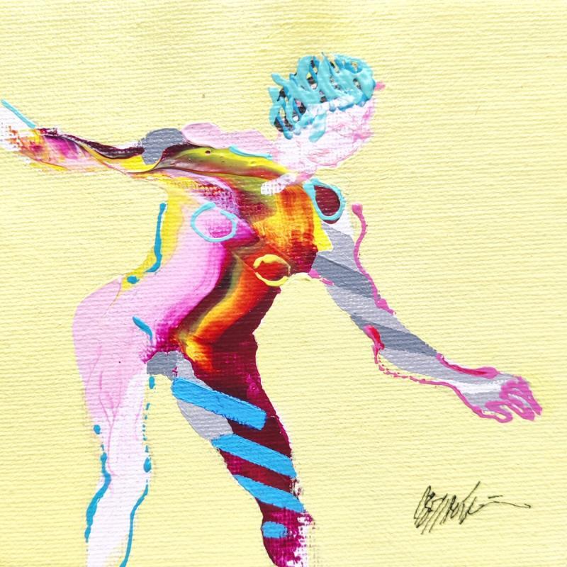 Peinture The small plane  par Cressanne | Tableau Figuratif Nu Acrylique Encre