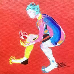 Painting Yellow hand, red hand  by Cressanne | Painting Figurative Acrylic, Ink Nude