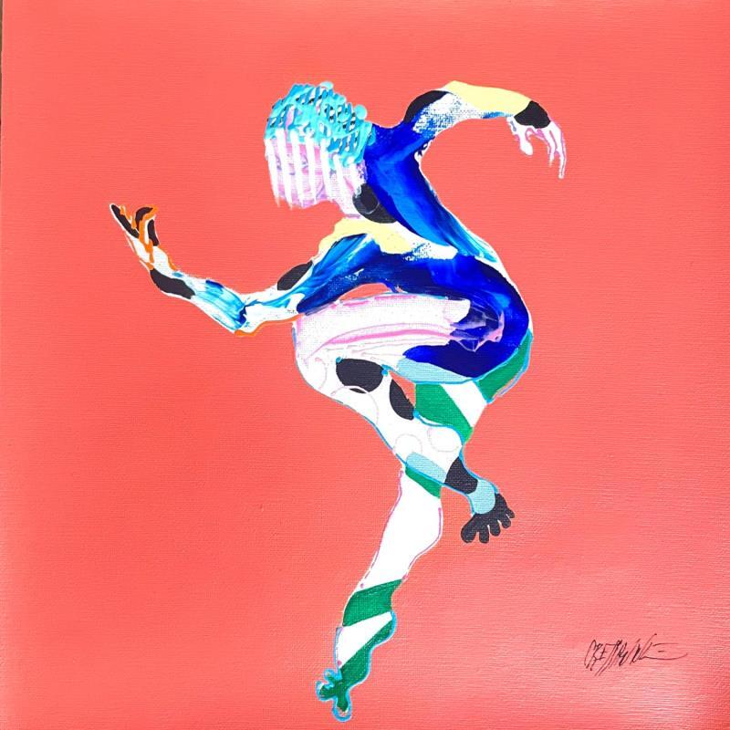 Peinture Dancing endiablée par Cressanne | Tableau Figuratif Nu Acrylique Encre