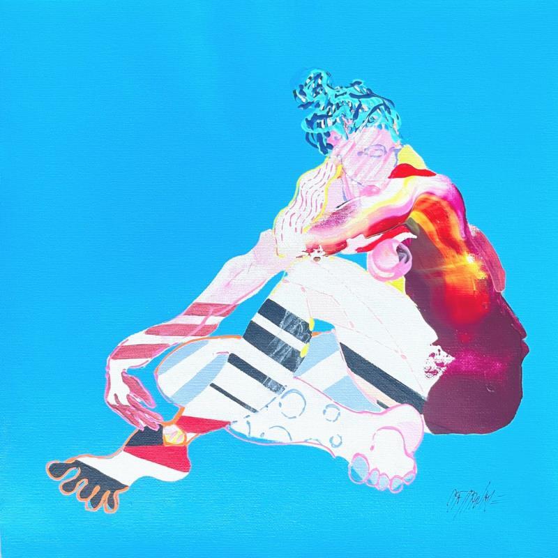 Painting Seated cauldron by Cressanne | Painting Figurative Nude Acrylic Ink