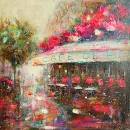 Painting Saint Germain des Prés by Solveiga | Painting