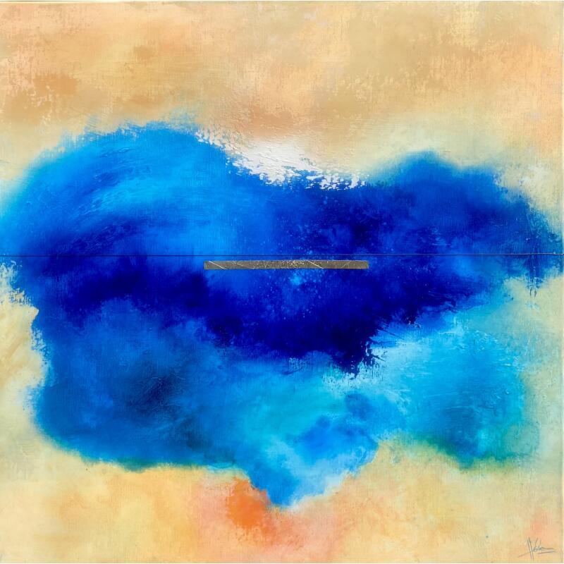 Peinture Abstraction #3513 par Hévin Christian | Tableau Abstrait Minimaliste Huile Acrylique Pastel