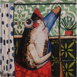 Painting Ducha de Verano by Villanueva Puigdelliura Natalia | Painting Figurative