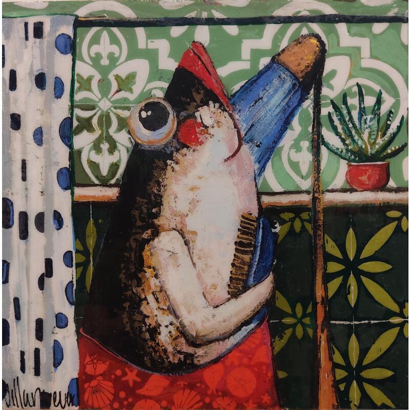 Painting Ducha de Verano by Villanueva Puigdelliura Natalia | Painting Figurative