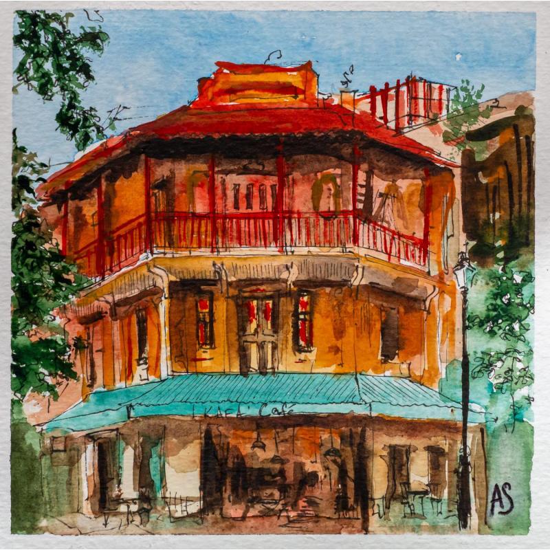 Painting Kafa Café by Sorokopud Angelina | Painting