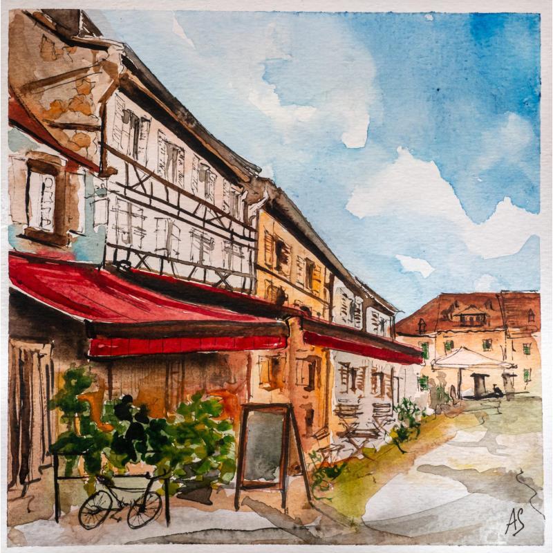 Painting Dans les rues de Strasbourg by Sorokopud Angelina | Painting