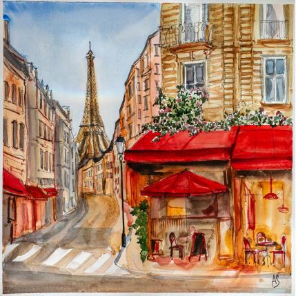 Painting En terrasse à Paris by Sorokopud Angelina | Painting