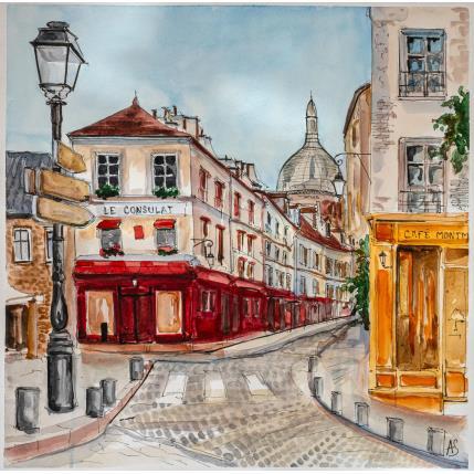 Painting Montmartre by Sorokopud Angelina | Painting