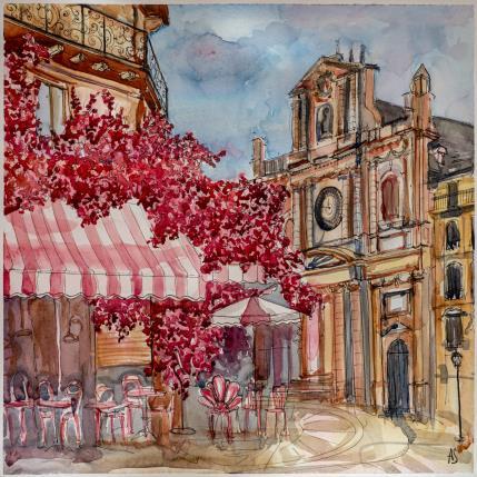 Painting Sous les pétales roses by Sorokopud Angelina | Painting