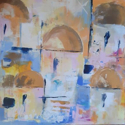 Painting Lever de soleil sur les Domes by Bastide d´Izard Armelle | Painting Abstract