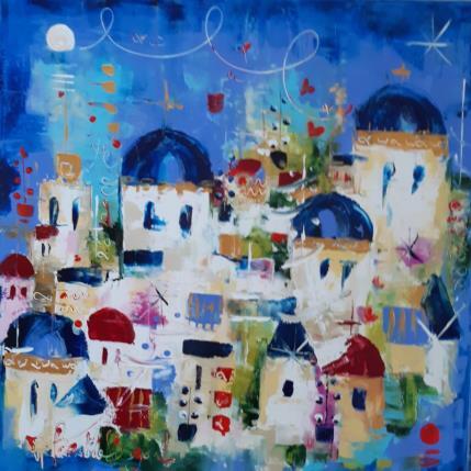 Painting SANTORIN by Bastide d´Izard Armelle | Painting Abstract
