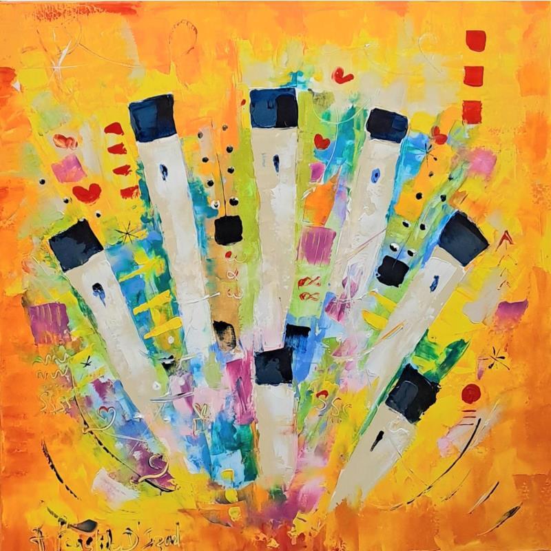 Gemälde Feu de joie von Bastide d´Izard Armelle | Gemälde Abstrakt