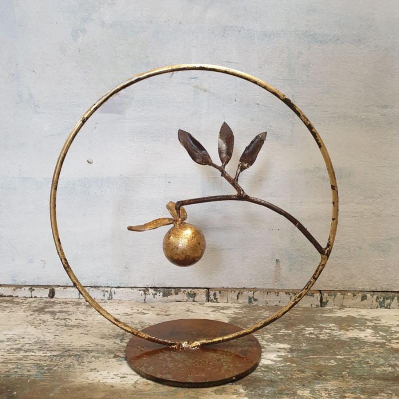 Sculpture Pomme par Eres Nicolas | Sculpture Figuratif Animaux Métal