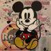 Peinture F1 Mickey cool par Marie G.  | Tableau Pop-art Icones Pop Bois Acrylique Collage