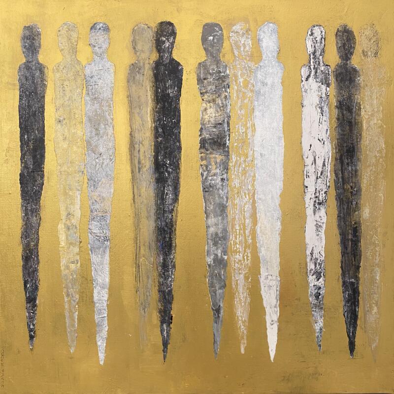 Painting l'ombre de la sera by Rocco Sophie | Painting Raw art Acrylic Gluing Sand