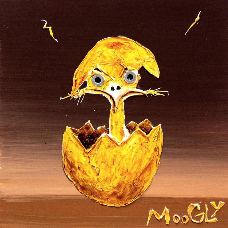 Painting Renfrognus by Moogly | Painting Raw art Animals Acrylic Resin Pigments