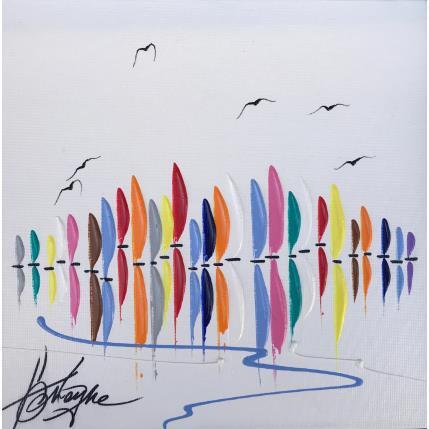 Peinture Les voiliers de couleur par Fonteyne David | Tableau Figuratif Acrylique Marine