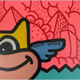Painting Funny eight by Hank China | Painting Pop-art Acrylic, Posca