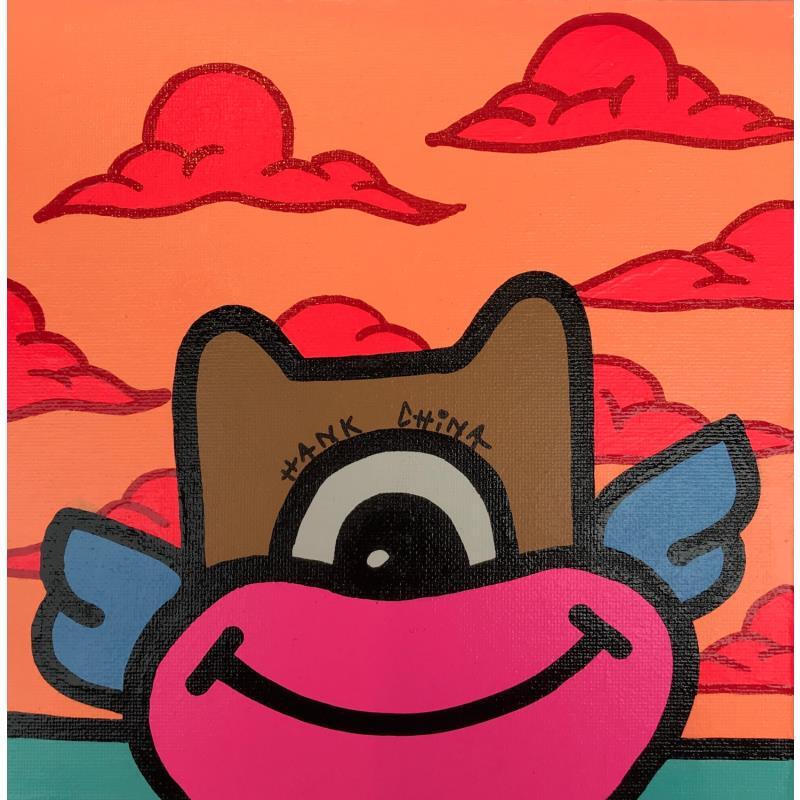 Painting Cowboy three by Hank China | Painting Pop-art Acrylic Posca