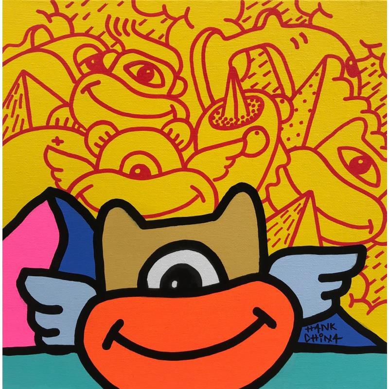 Painting Atlas four by Hank China | Painting Pop-art Acrylic Posca