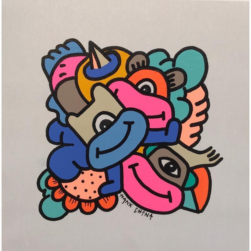 Painting Atlas one by Hank China | Painting Pop-art Acrylic Posca