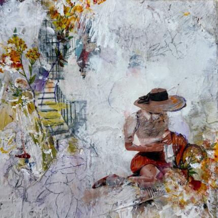 Painting Freedom, Life by Bergeron Marie-Josée | Painting Surrealism Acrylic, Gluing, Paper, Pastel