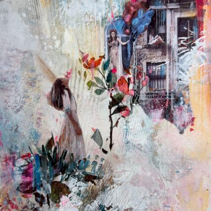 Painting B.F.F. by Bergeron Marie-Josée | Painting Surrealism Acrylic, Gluing, Paper, Pastel, Posca