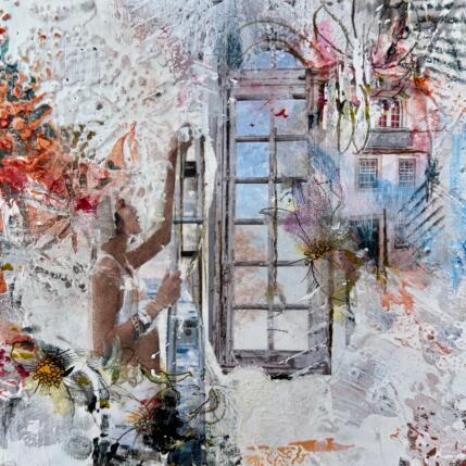 Painting Step by Step by Bergeron Marie-Josée | Painting Surrealism Acrylic, Gluing, Paper, Pastel, Posca