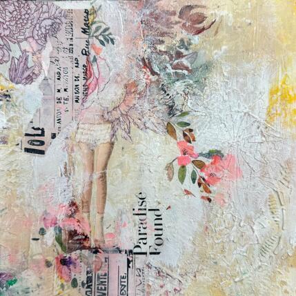Painting Paradise Found by Bergeron Marie-Josée | Painting Surrealism Acrylic, Gluing, Paper, Pastel, Posca Pop icons
