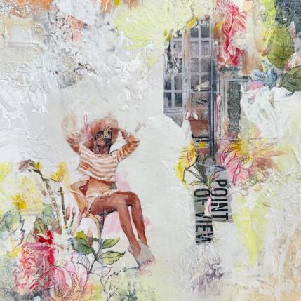 Painting Point of View by Bergeron Marie-Josée | Painting Surrealism Acrylic, Gluing, Paper, Pastel, Posca Pop icons