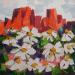Painting Sedona Flowers by Lunetskaya Elena | Painting Impressionism Landscapes Nature Minimalist Oil
