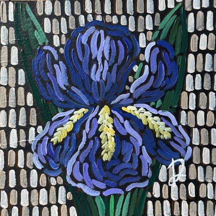 Painting Iris by Dmitrieva Daria | Painting Impressionism Acrylic Nature
