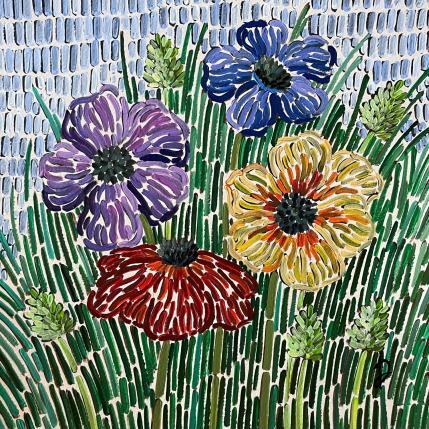 Painting Poppies by Dmitrieva Daria | Painting Impressionism Acrylic Nature