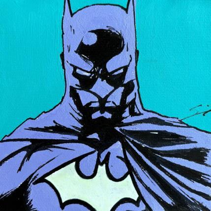 Peinture BATMAN IN FLUOR par Mestres Sergi | Tableau Pop-art Acrylique Icones Pop, Portraits