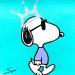 Pintura SNOOPY THE FLUOR KING por Mestres Sergi | Pintura Pop art Iconos pop Niño Minimalista Graffiti Acrílico