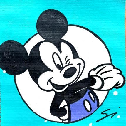 Peinture MICKEY FLUOR HAND par Mestres Sergi | Tableau Pop-art Acrylique, Graffiti Enfant, Icones Pop, Minimaliste