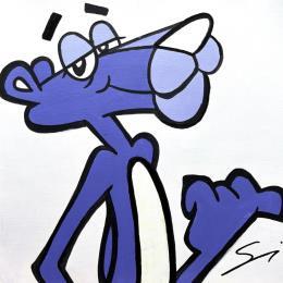 Peinture VIOLET FLUOR PANTHERE  par Mestres Sergi | Tableau Pop-art Acrylique, Graffiti Enfant, Icones Pop, Minimaliste