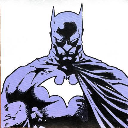 Peinture Fluor heart Batman par Mestres Sergi | Tableau Pop-art Acrylique, Graffiti Icones Pop, Portraits