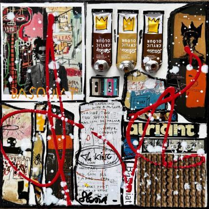 Painting The King by Costa Sophie | Painting Pop-art Acrylic, Gluing, Upcycling Pop icons