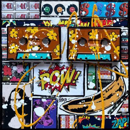 Peinture Pow Pop par Costa Sophie | Tableau Pop-art Acrylique, Collage, Upcycling Icones Pop