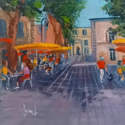 Peinture Place de l'archevêché à Aix en Provence  par Degabriel Véronique | Tableau Figuratif Huile Paysages, Scènes de vie, Urbain
