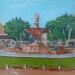 Painting La fontaine de la rotonde à Aix  by Degabriel Véronique | Painting Figurative Landscapes Urban Life style Oil