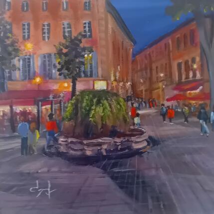 Peinture Ce soir on sort à Aix  par Degabriel Véronique | Tableau Figuratif Huile Paysages