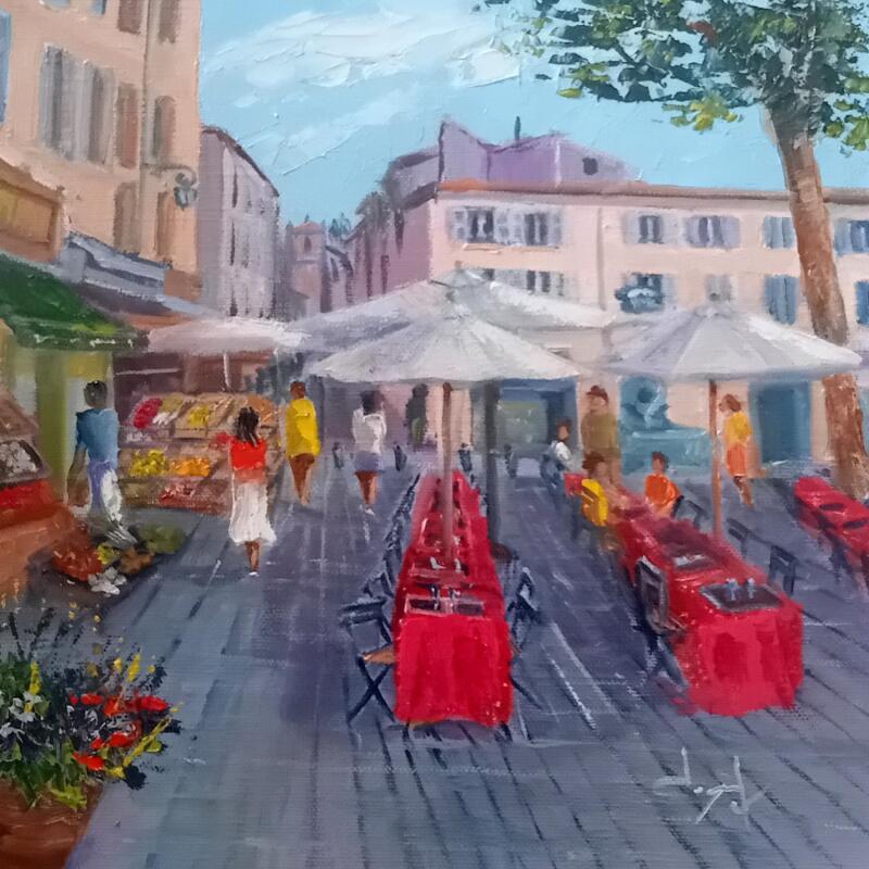 Peinture Journée d'été rue des tanneurs à Aix  par Degabriel Véronique | Tableau Figuratif Paysages Huile