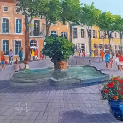 Peinture Promenade sur le cours Mirabeau  par Degabriel Véronique | Tableau Figuratif Huile Paysages